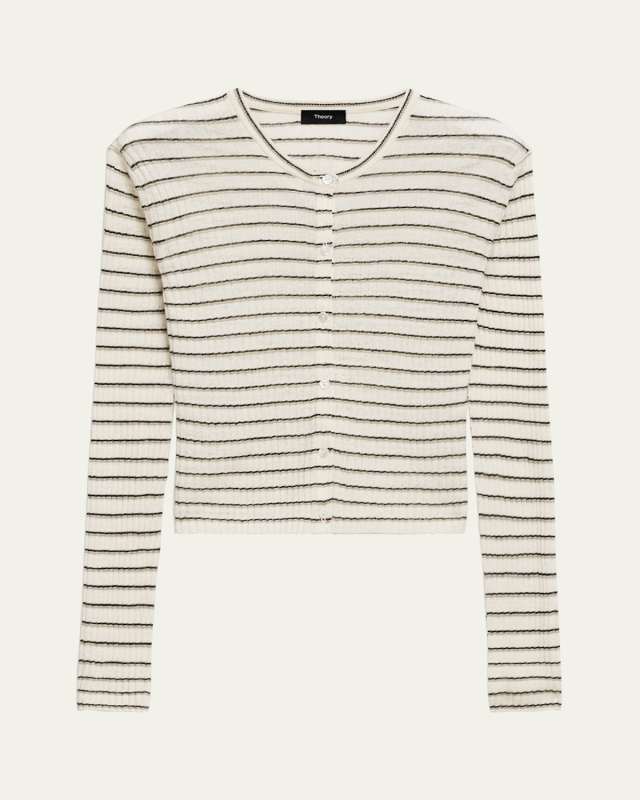 Stripe Cropped Cardigan